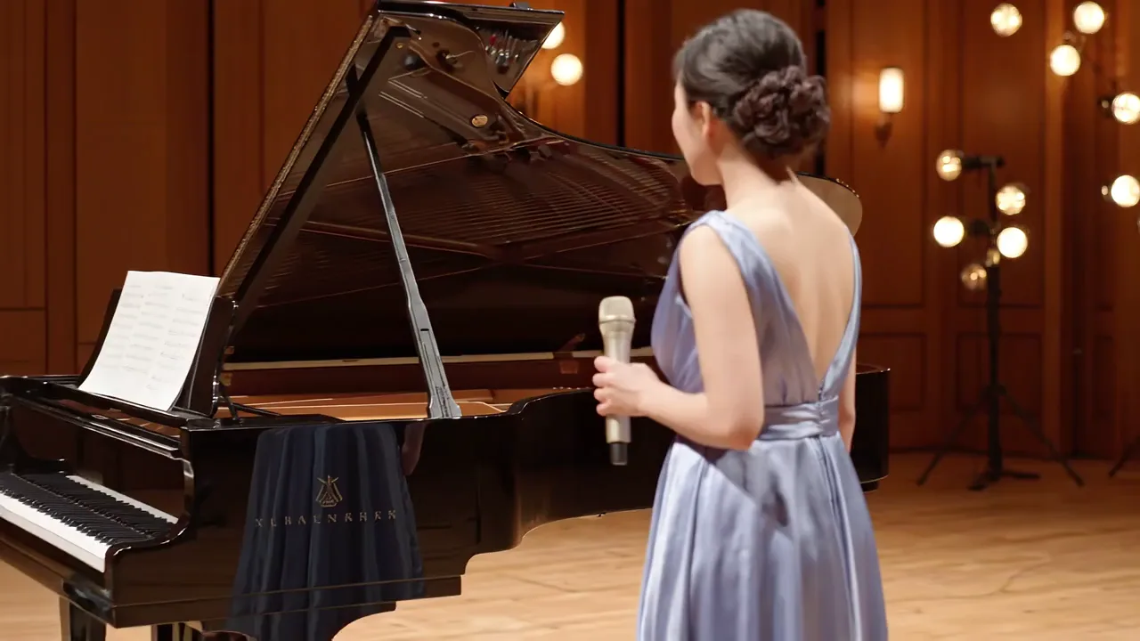 Adult voice student performing at La Verne Music School